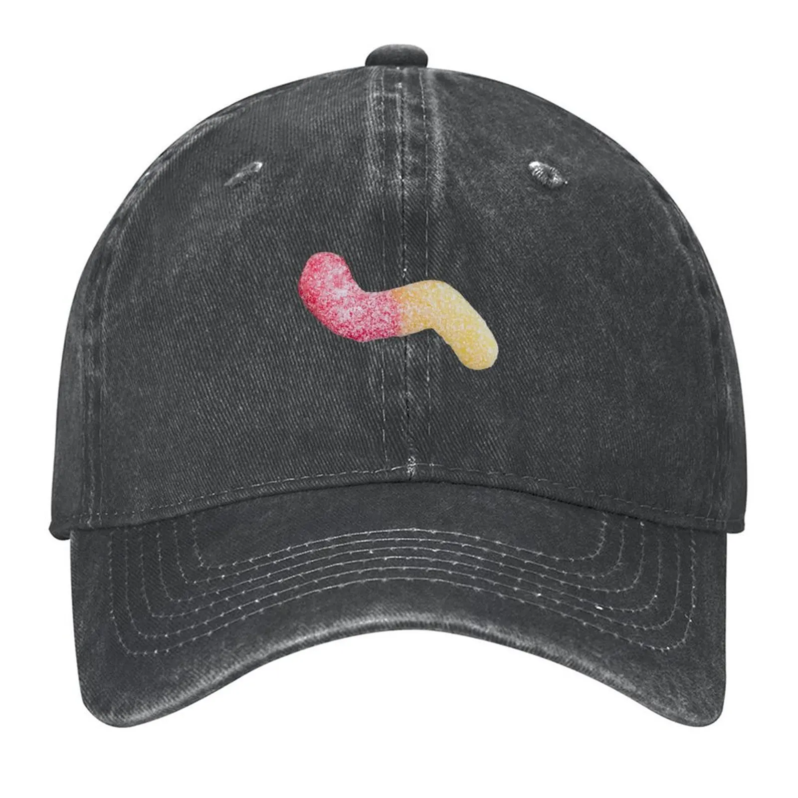 

Sour Gummy Worm Red and Yellow Baseball Cap Designer Hat Sun Hat For Children luxury caps Golf Hat Man Sun Hats For Women Men's