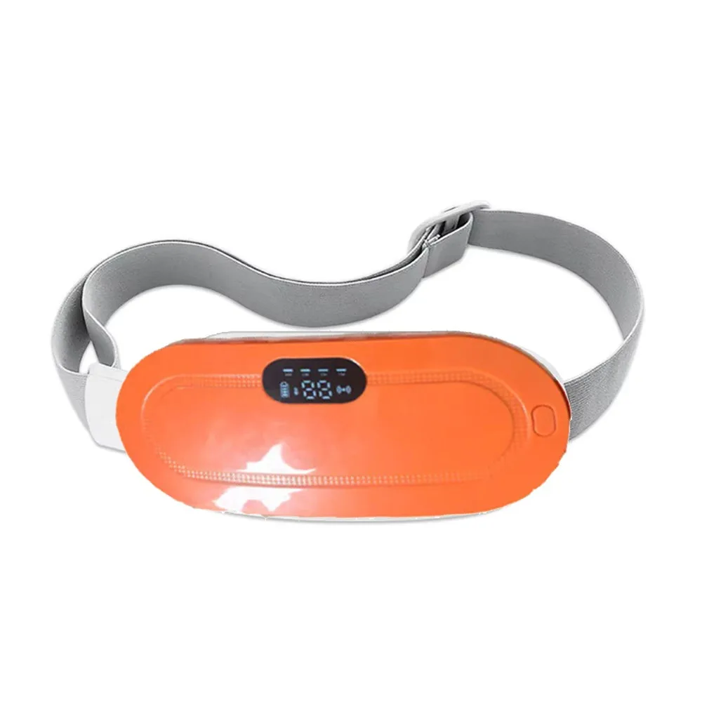 3 Level Temperature Smart Menstrual Heating Pad LED Display Fast Heating Vibrating Abdominal Massager Comfortable 4 Gear Massage