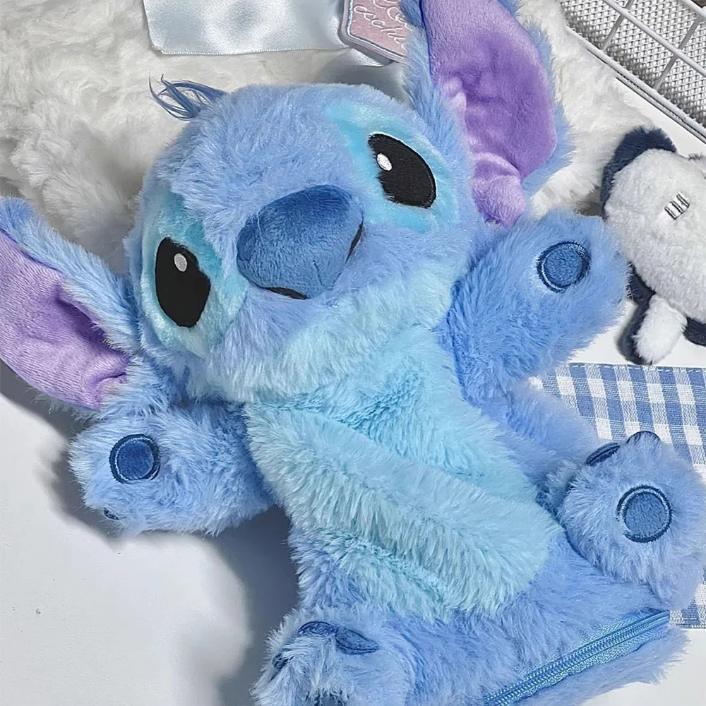 

Kawaii Stitch Anime Plush Pen Bag Cartoon Toys Pencil Case Students Study Stationery Women Fashion Makeup Case Gift for Boy Girl