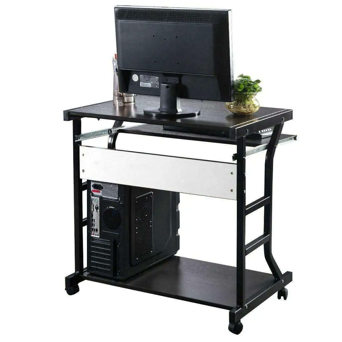 L-Shaped Computer Desk With 2 Drawers, Home Office & Gaming Workstation, 27.55x18.9x29.53in, Customized