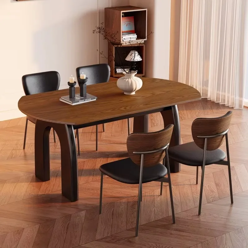 Middle Ancient Style French High End Wooden Dining Table For Small House Adjustable Dinner Table Extendable Folding Dining Table