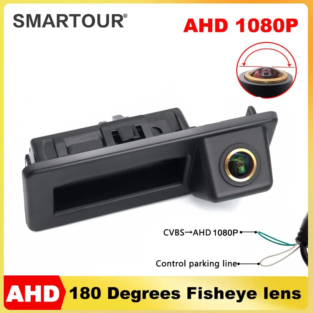 

AHD 1080P rear camera For audi A4 A4L B9 8W Avant / allroad 2016 2017 2018 Trunk Handle Camera Backup Parking Reversing Camera