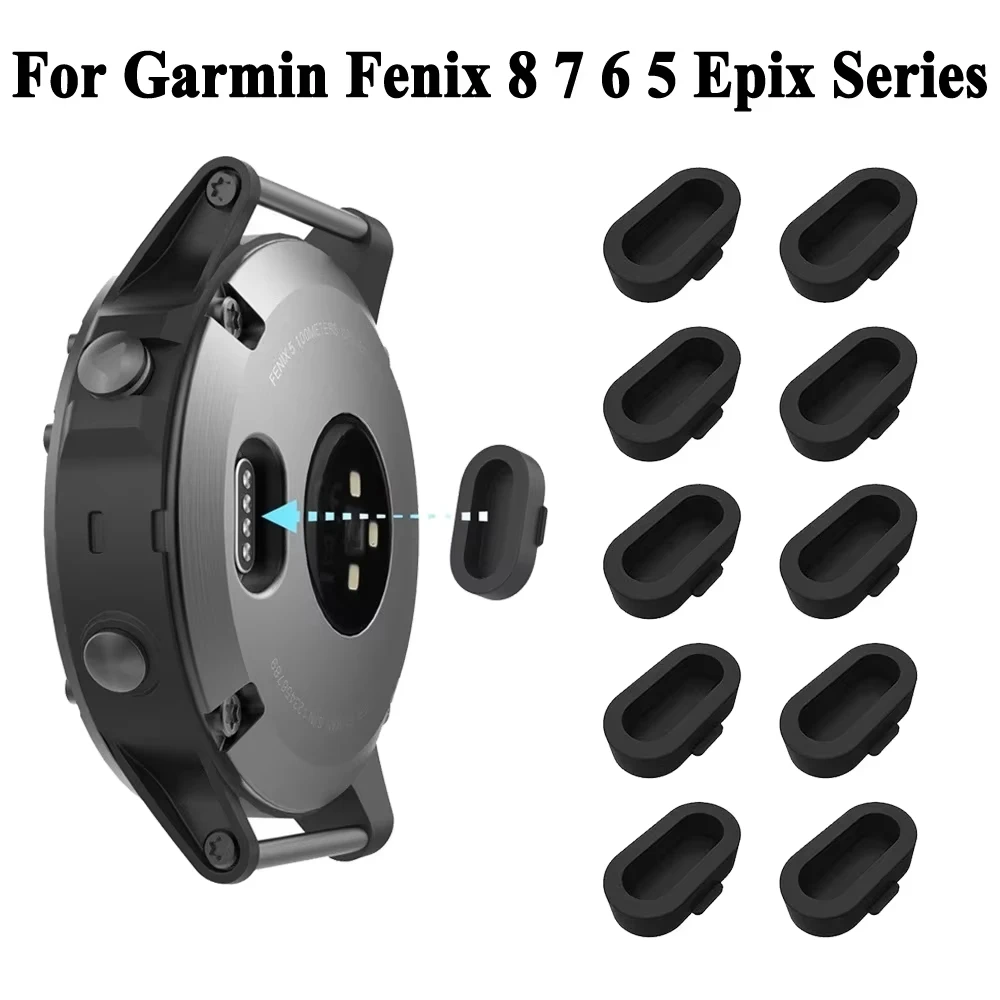Silicone Dust Stopper For Garmin Fenix 8 E 7 7X 6 6X Pro 5 5X Plus Epix Pro Gen 2 Charging Port Dust Cover Cap Anti-dust Plug