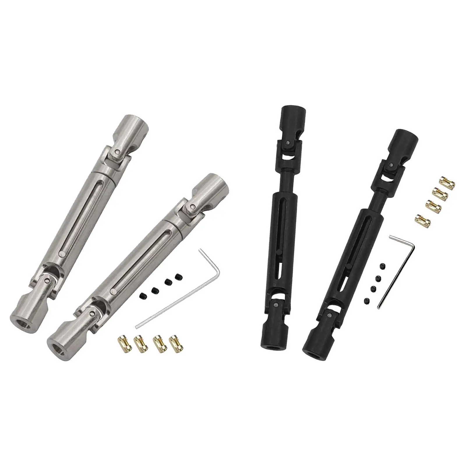 

2x RC Car Drive Shaft, CVD Transmission Joint with Screws, 1/12 Metal Drive Shafts, Universal Driveshaft for MN82 Truck