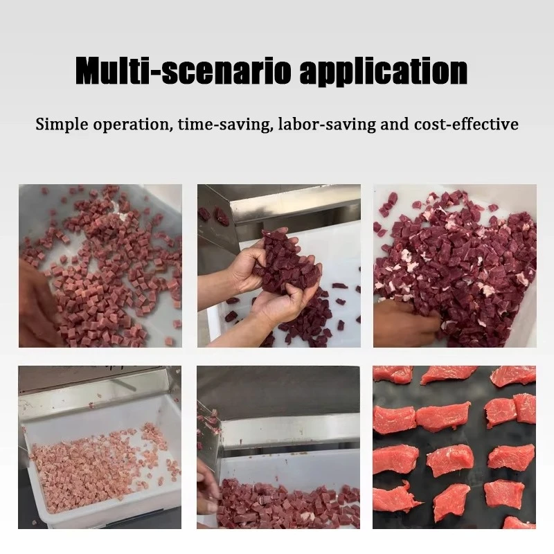 FOODLINE Customized Adjustable Fully Automatic Meat Cutter with Stainless Steel Blade High Capacity Farm Use