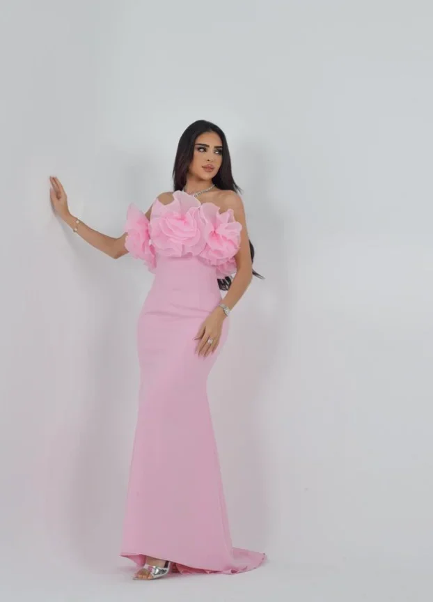 Customized Pink Vestidos Para Bodas Mujer Invitada Dress For Women Prom Dresses Robes De Soirée Evening Dress 2024 Elegant F