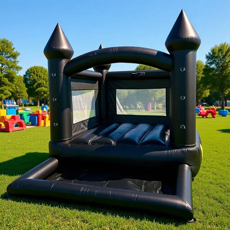 Mini Inflatable Wedding Bounce House, Combo Bouncer Slide Jumping Castle Inflatable Playground for Party Event Decoration