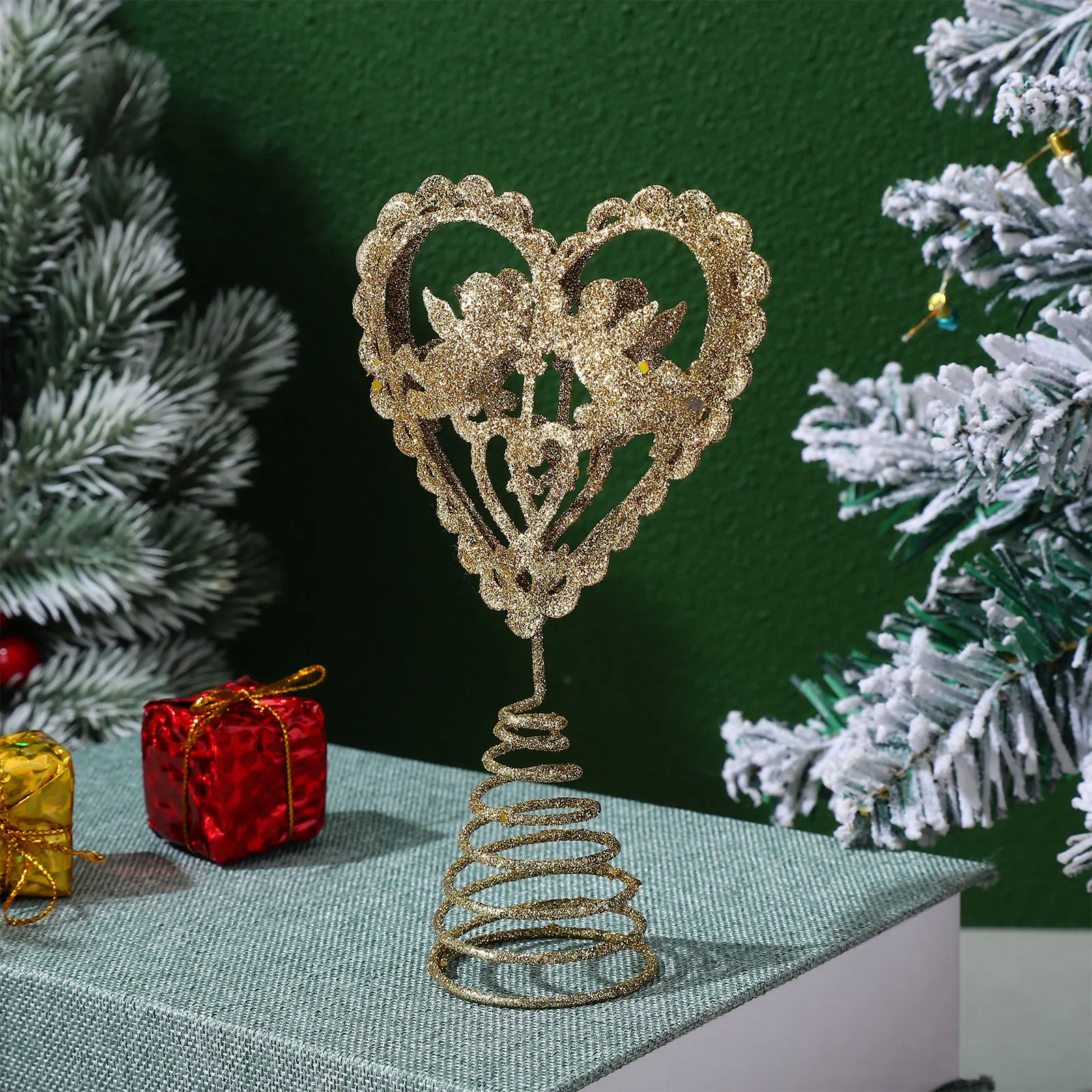 

1pc Star Tree Topper Decoration 15X8.5X4Cm Golden Metal Christmas Tree Topper For Holiday Party Diy Decorations Star Treetop