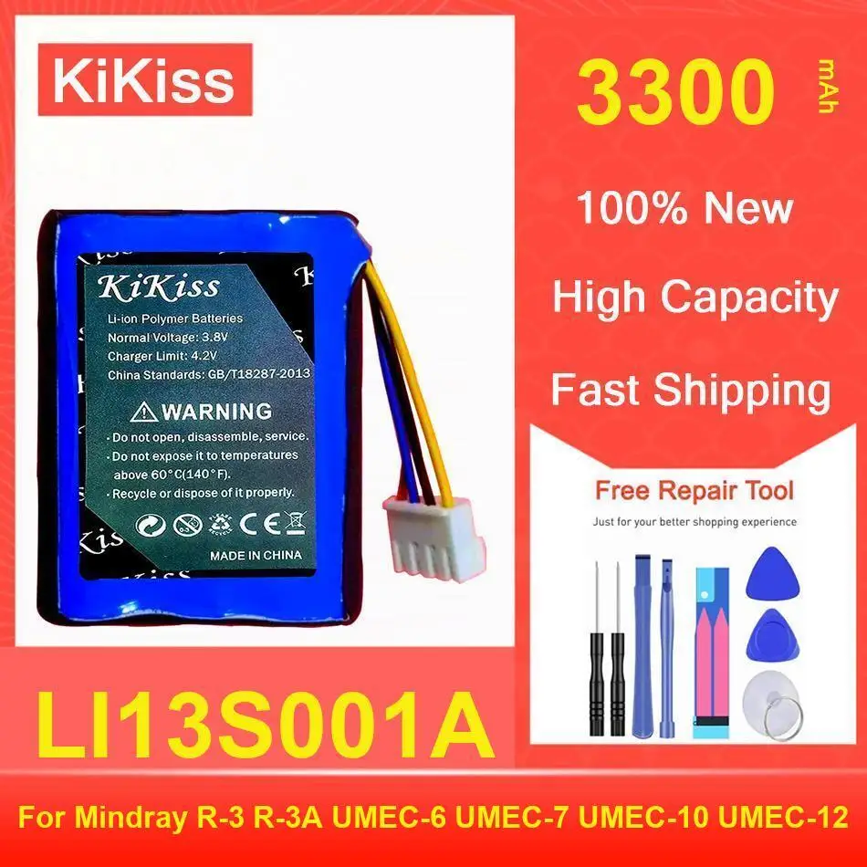 

Kikiss Battery 3300Mah LI13S001A For Mindray R-3 R-3A UMEC-6 UMEC-7 UMEC-10 UMEC-12