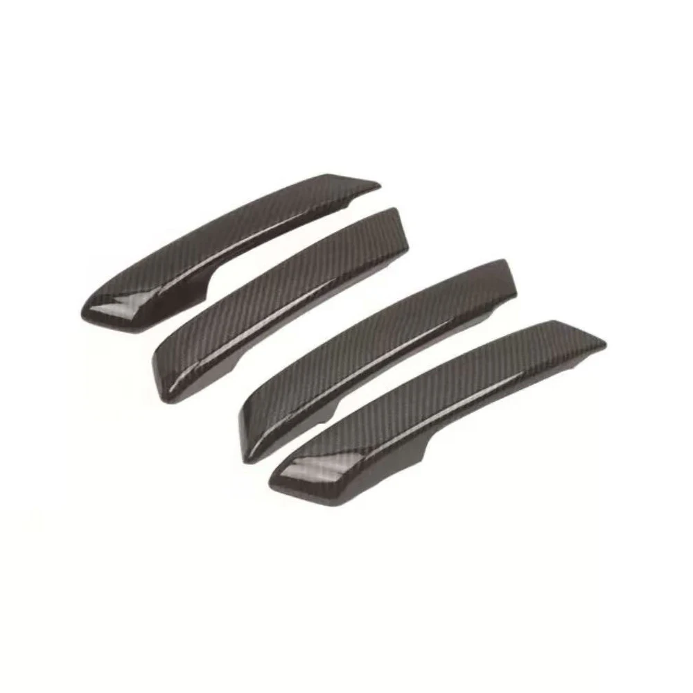 4 Pieces for Mitsubishi PAJERO 2007-2019 Auto Parts Carbon Fiber Color Side Door Handle Cover