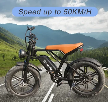 Image Latest model Original Ouxi H9 Full Suspension Ebike Electric Fat Tire Bike Fatbike 1000W48V15AH E-bike45Km/H Fat Bike For Adults