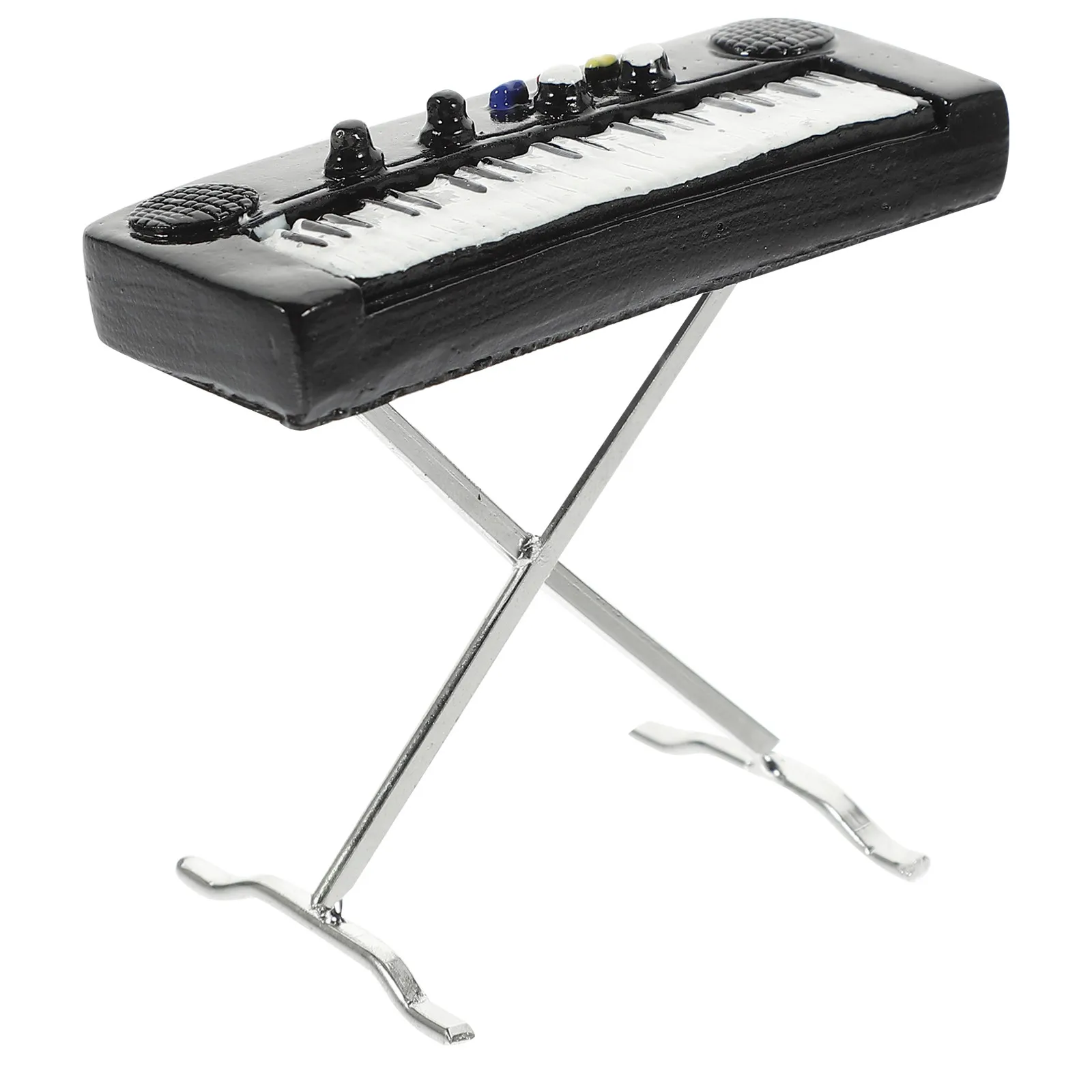 

Miniature Electronic Organ Alloy Craft Elegant Home Office Table Decoration Mini Musical Instrument Small Keyboard Ornament