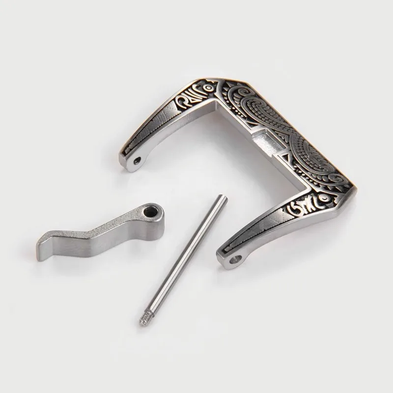 مشبك من الفولاذ المقاوم للصدأ مع نمط منحوت لساعة بانيراي المتينة بحزام من الجلد الطبيعي 20 22 24 ملم