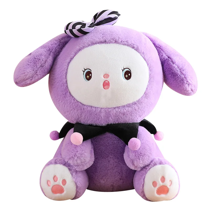 

Cartoon Magic Bunny Stuffed Animal Fluffy Toy Cute Purple Rabbit Plush Doll Small Funny Plushies Pillow Gift for Girls Birthday