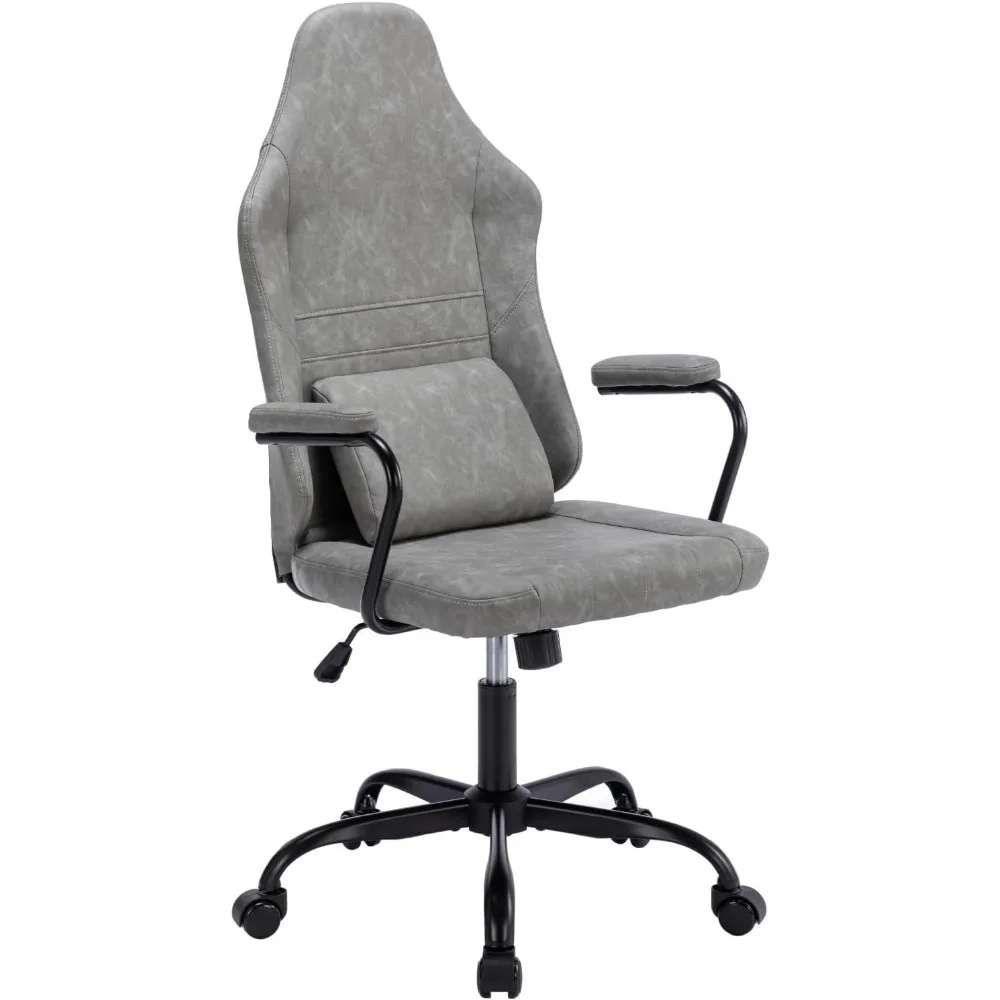 Home Office Desk Chair Computer Armchair Reading Meeting Room High Back PU Leather Desk Chair Gaming Gamer Ergonomic Pc Swivel