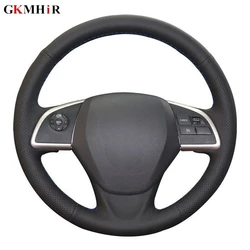 Black Artificial Leather DIY Car Steering Wheel Covers for Mitsubishi Outlander 2013 2014 ASX L200 2015 2016 Mirage 2014