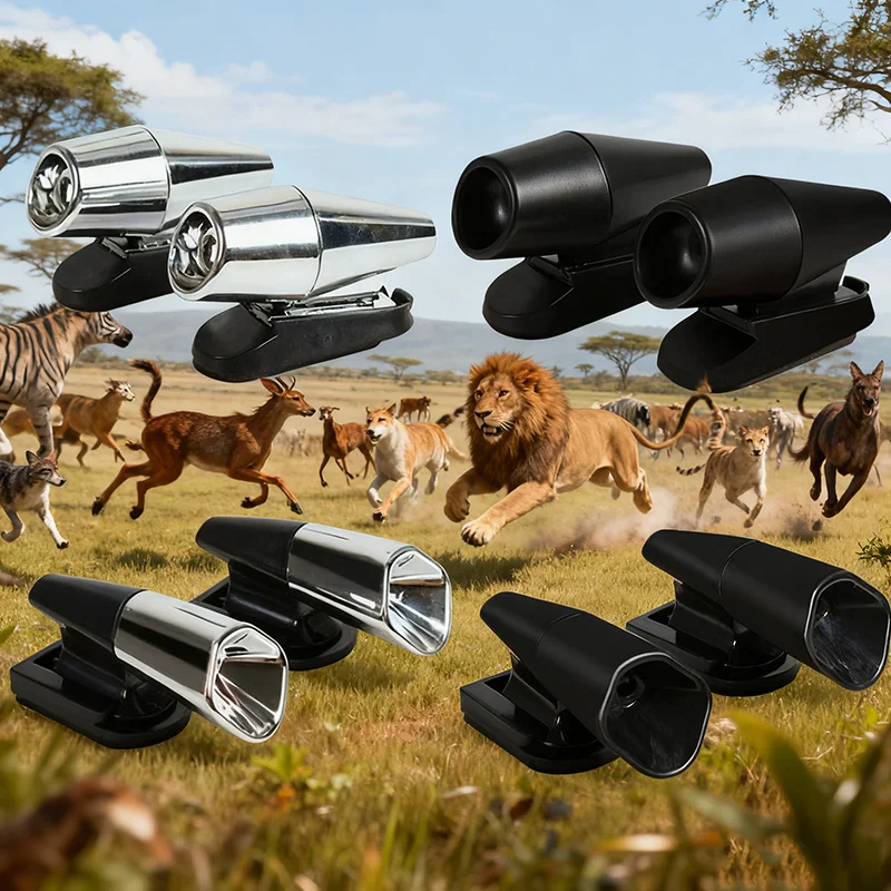 

2PCS Ultrasonic Animal Repeller Saving Wind Whistle Car Motorcycle Deer Warning Repeller Black Animal Alert Warning Whistles