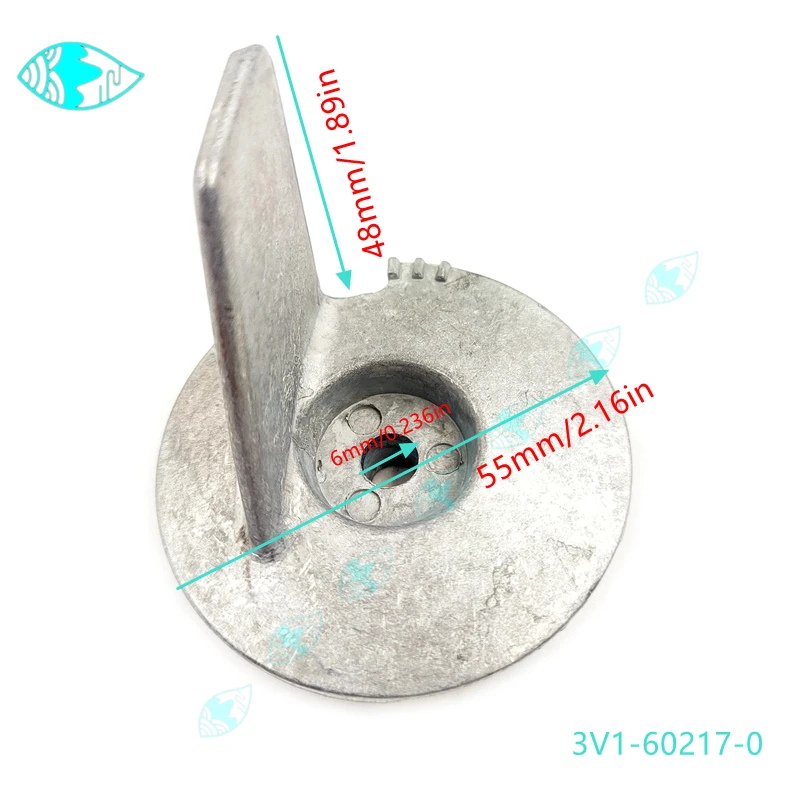 3V1-60217 853762T01 Trim Tab Zinc Anode For Tohatsu Outboard 6/8/9.8/9.9/15/18/20hp 3V1-60217-0 853762T