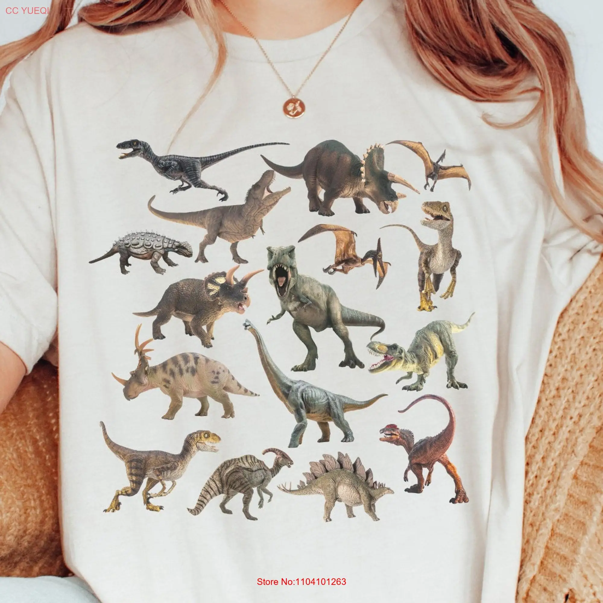 Dinosaurs Species T Shirt Vintage Dinosaur Lover Paleontologist Family long or short sleeves