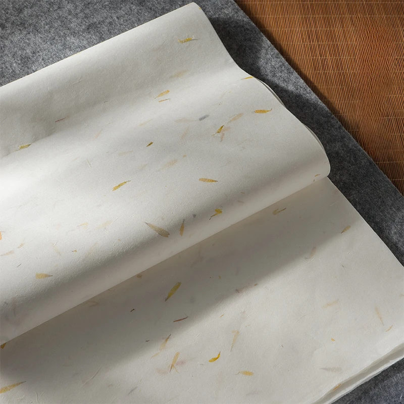 Yunlong Xuan Paper Handmade Plants Fiber Half Ripe Rice Paper Brush Cursive Calligraphy Chinese Landscape Painting Rice Papier