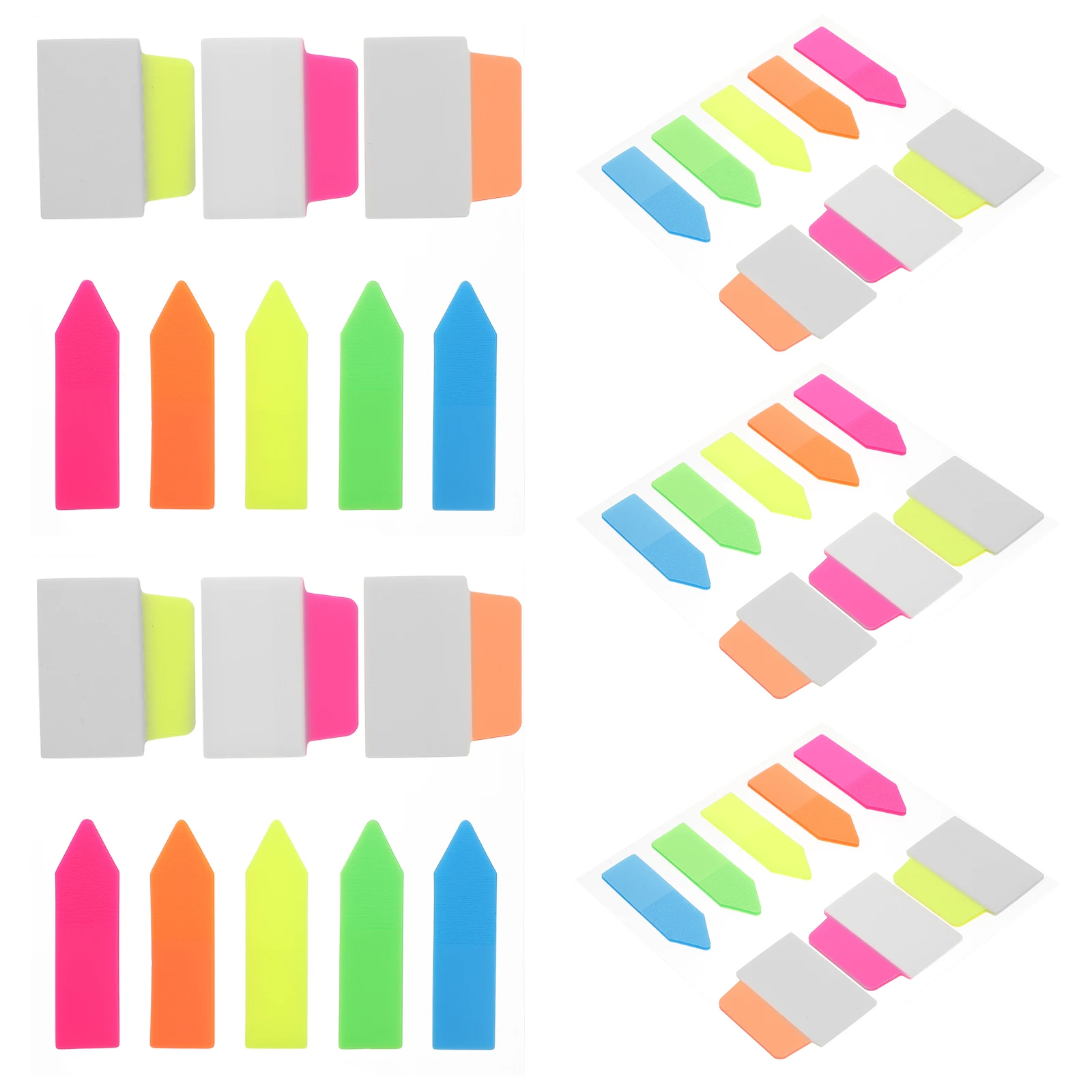 5 ชุดแฟ้มดัชนีสติกเกอร์เครื่องหมายหน้าแท็บเหนียวอุปกรณ์โน้ตบุ๊คสัตว์เลี้ยงวัสดุปลอดภัยใช้งานได้ยาวนาน