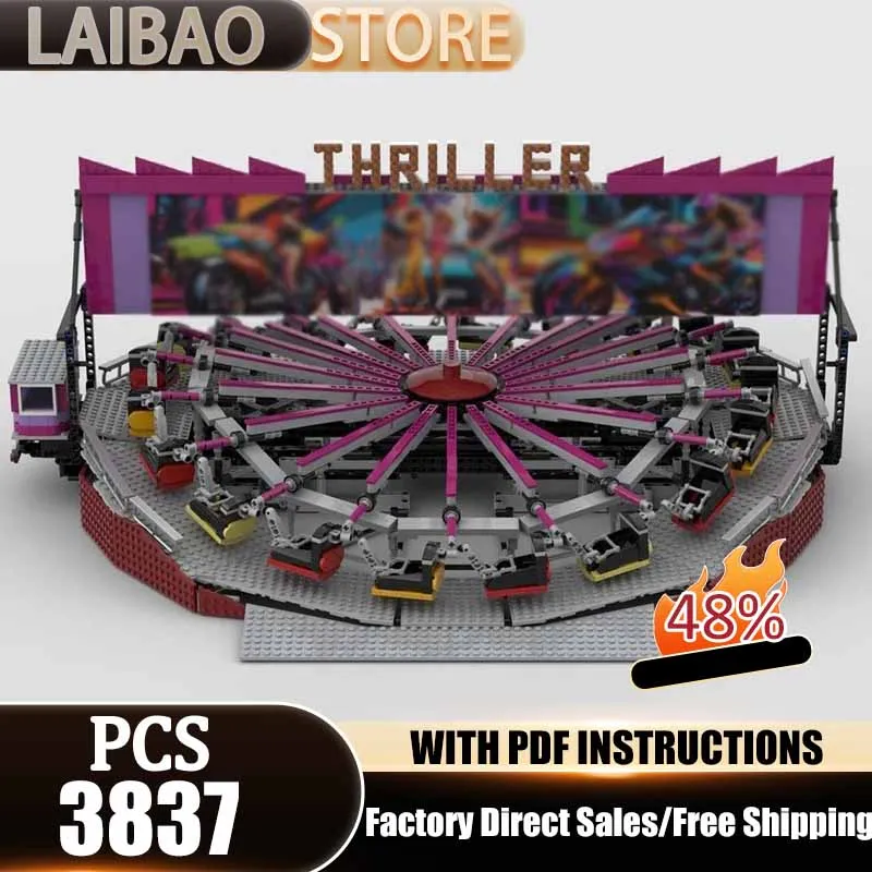 

Конструктор Moc Building Bricks: Модель аттракциона «Маттерхорн», городская улица, технологичный городской пейзаж, игрушка-блок, для самостоятельной сборки, рождественские и праздничные подарки