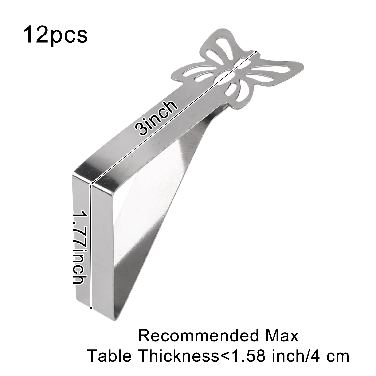 Stainless Steel Clips Tablecloth Clips Outdoor Events Secure Grip Table Holder Table Thickness Up To 1.58 Inches For BBQs