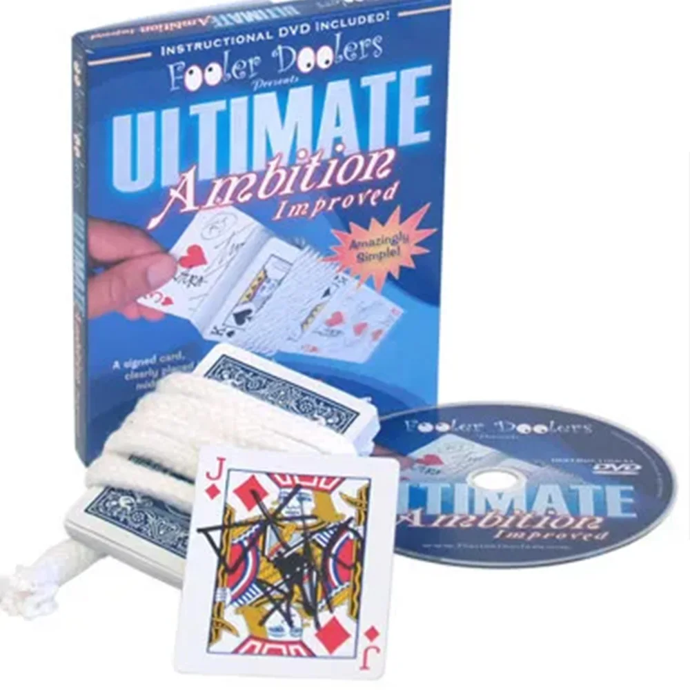 Ultimate Ambition Improved (Gimmicks) Card Magic Tricks Illusions Close Up Magic Props Magician Comedy Prediction Mentalism Fun