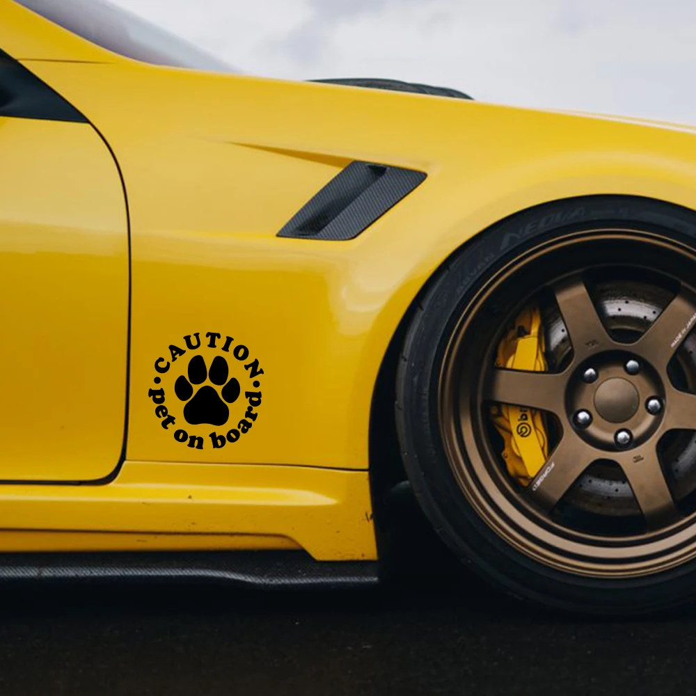 ملصق سيارة على لوح الحيوانات الأليفة ، شارات فينيل ذاتية الصنع للكلاب والحيوانات ، جسم ممتص للدراجات النارية ، ديكور النافذة الخلفية ، 12.7 × 12.4 سم