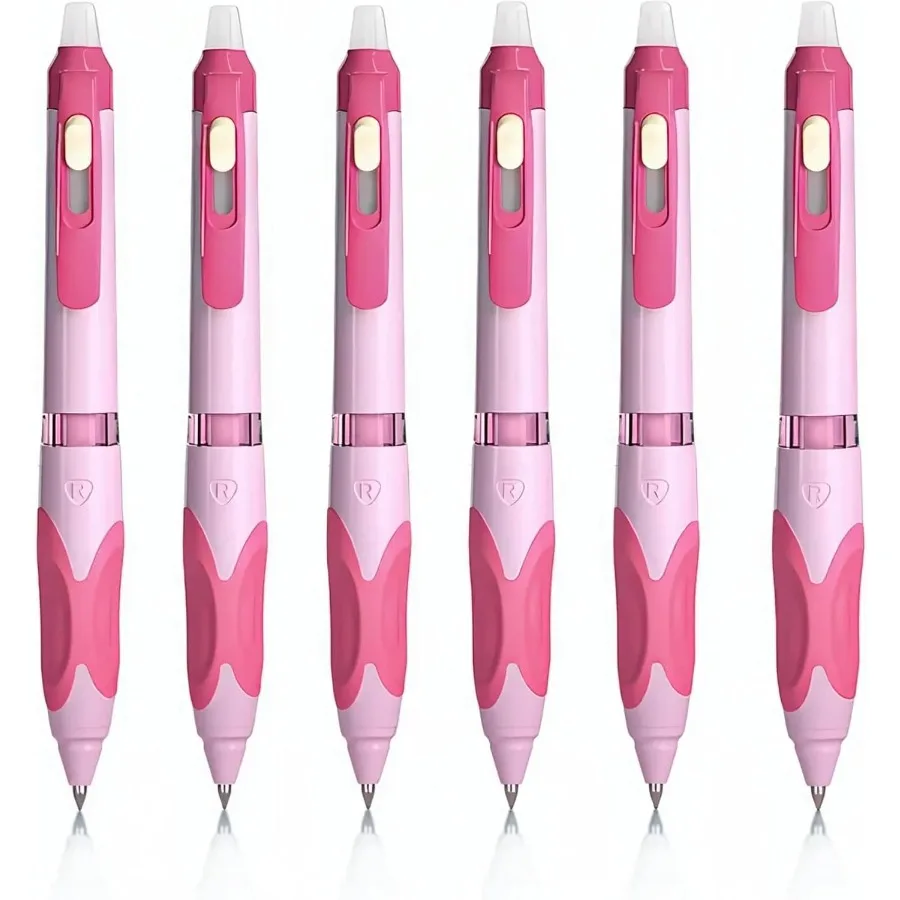 

6 шт. выдвижные стираемые гелевые ручки 0,5 мм, гелевая ручка с черными чернилами, стираемая ручка с тонкими точками, исчезновение премиум-класса Comfort Gri