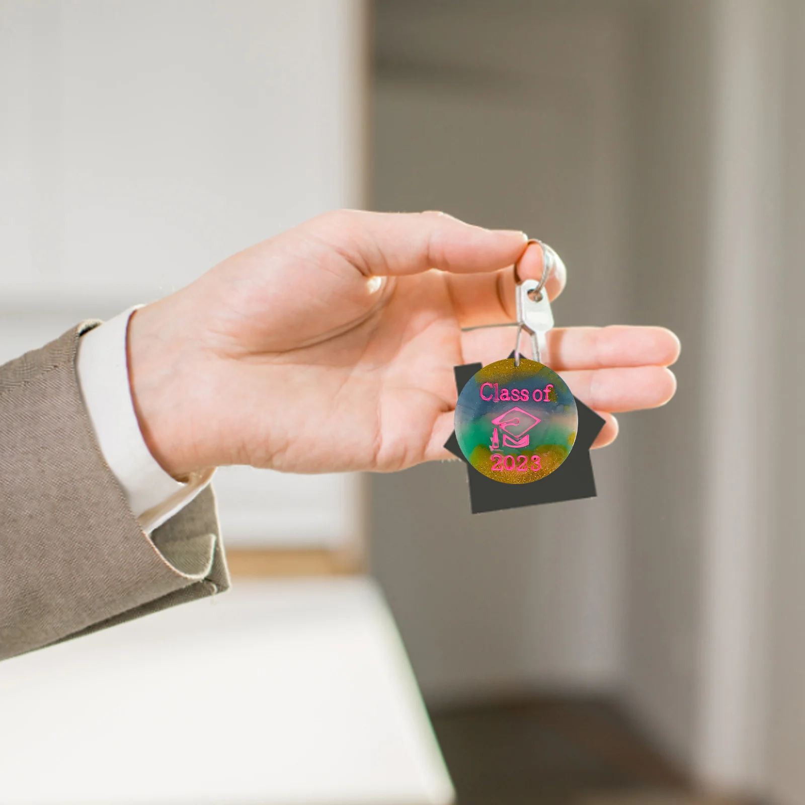 

2 шт., силиконовая форма для ключей, выпускной декор, ювелирные изделия ручной работы, кулон, эпоксидная смола, брелок для ключей, силиконовая форма