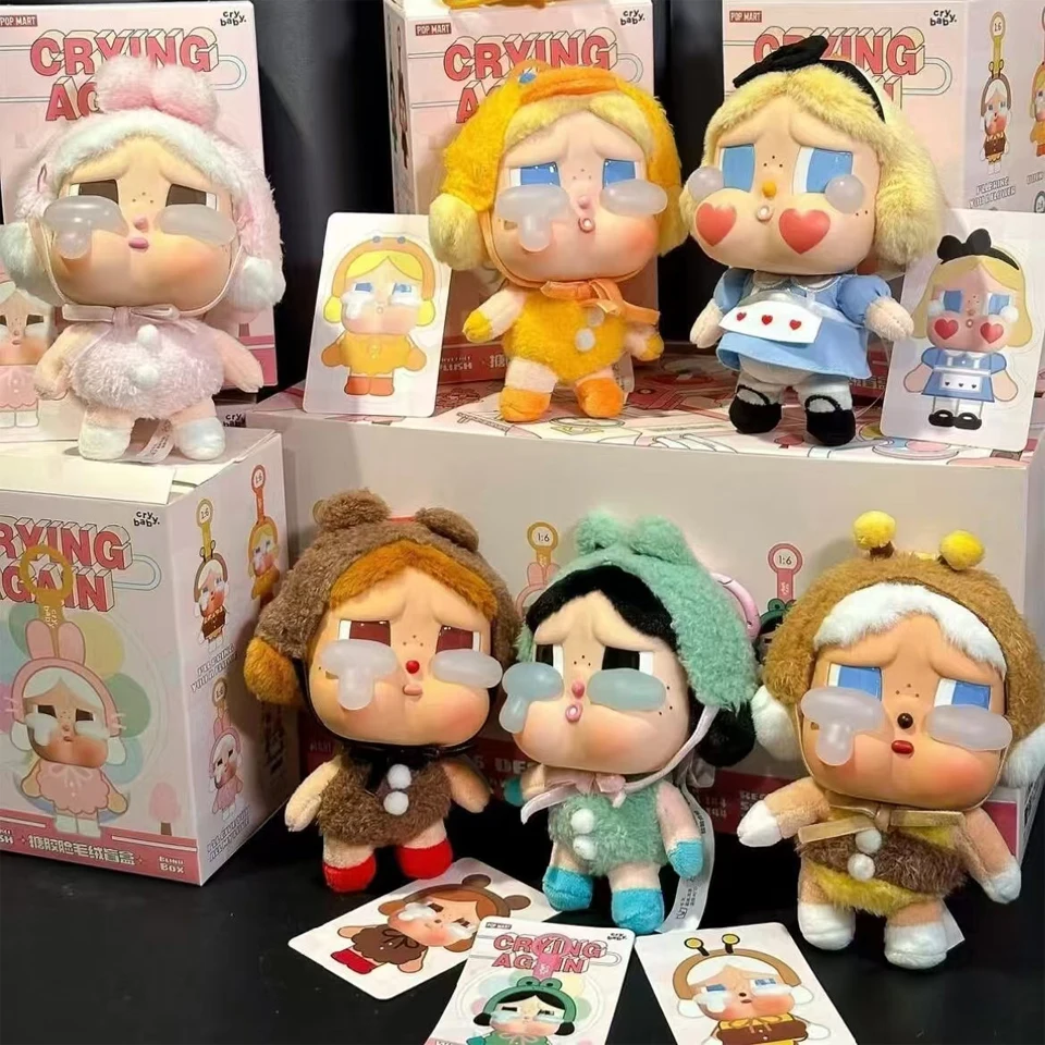 In Stock Cry Baby Replica Vinyl Face Plush Blind Box Crying Again Series Doll Toy Mystery Box Pendant Keychains Doll Presents