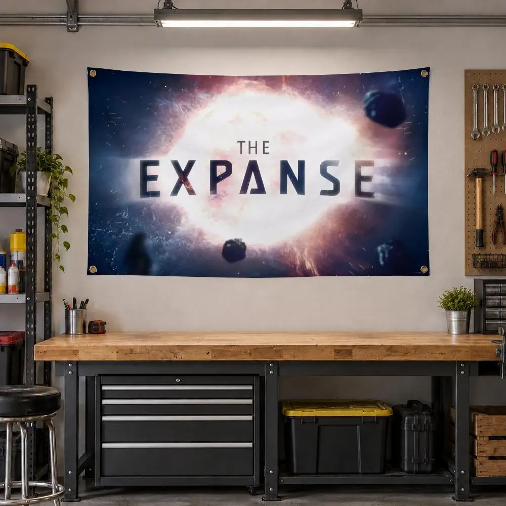 SciFi Expanse Space Future Flags Personalized Banner Flag Room Dorm Camping Picnic Garage Bar Outdoor Wall Decor