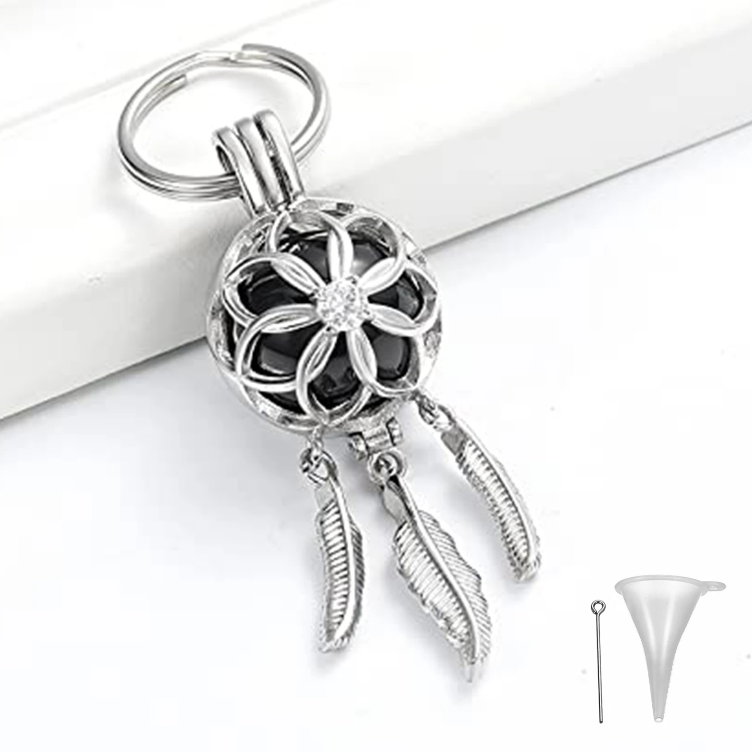 

Wholesale Dream Catcher Cremation Jewelry Key Chain For Human Pet Ashes Stainless Keepsake Dream Catcher Ashes Urn Keyring