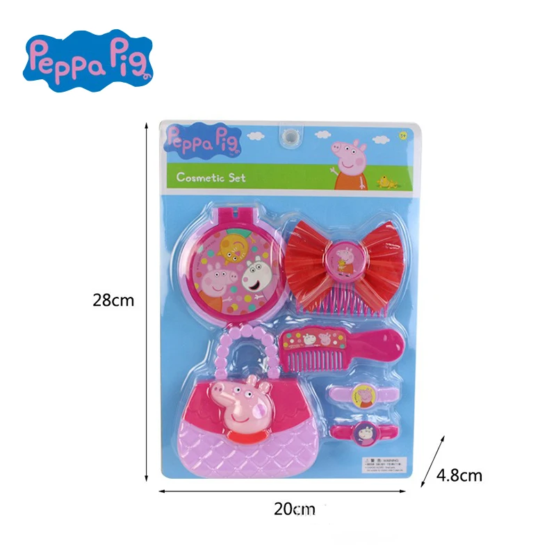 

Peppa Pig Peggy Girls' Makeup Box Mirror Dressing Table Simulation Princess Makeup Bag Children's Birthday Gift Toy