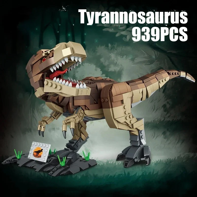 939PCS Tyrannosaurus Rex Bricks Sets Dinosaur Model Ornament Building Blocks Small Particle Assembly Toys Kids Christmas Gifts