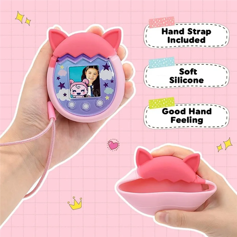 For Tamagotchi Pix Silicone Case Cover Virtual Electronic Pet Machine Cute Protective Cover Shell Waterproof