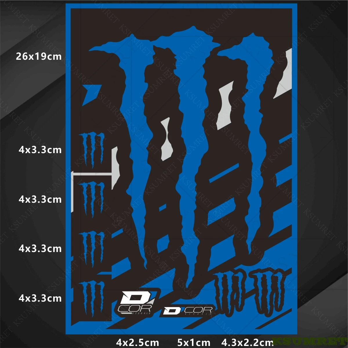 لملصق خوذة الدراجة النارية Monster Energy شعار الشارات #5