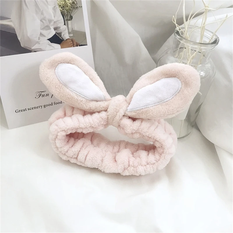 1pc Wide Skincare Headband Hairband For Washing Face Bunnys Hairband Yoga Hairband Rabbit Hairband Makeup Hairband With Ears