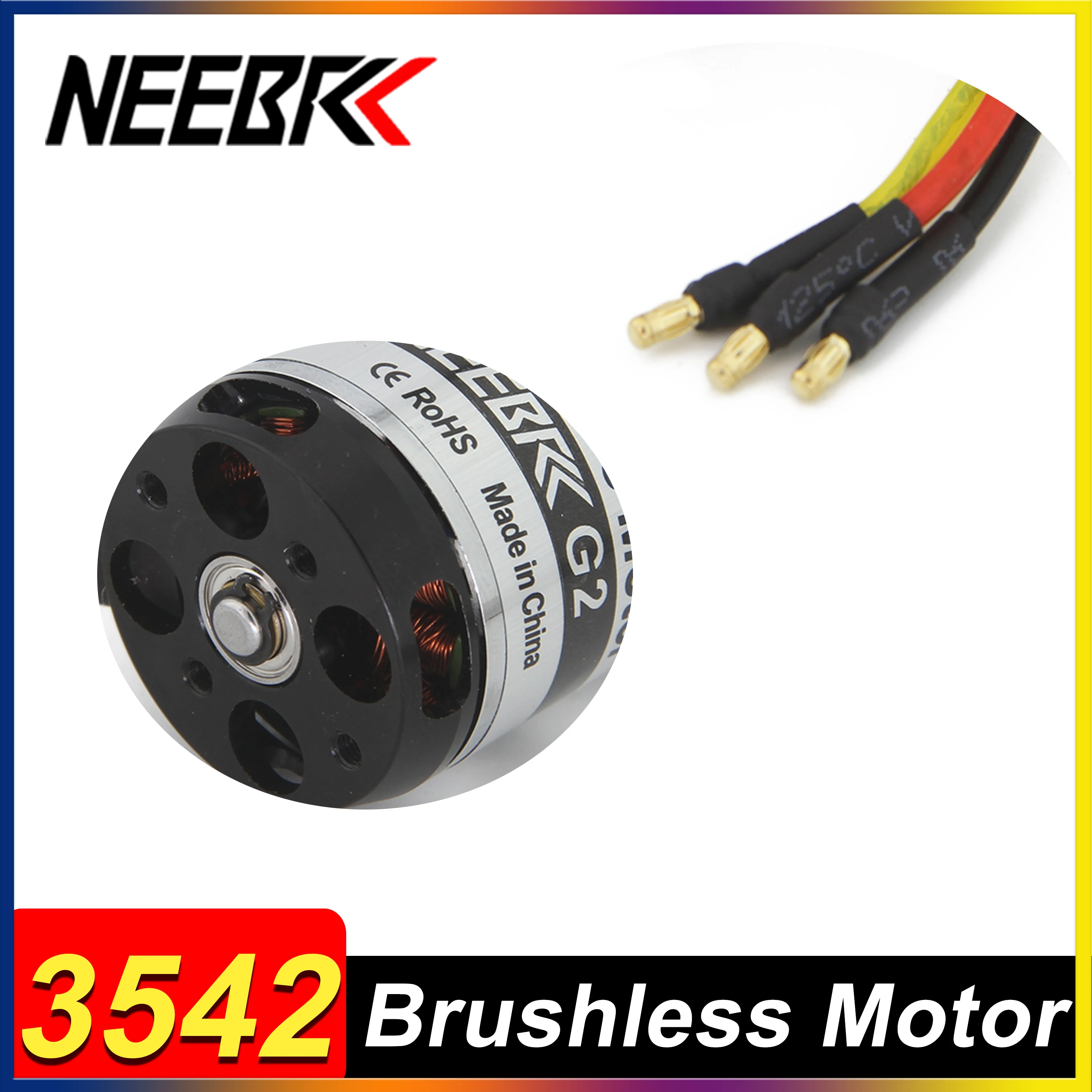NEEBRC 3542 1000KV 1250KV Brushless Motor Outrunner High Speed 2-4S for RC Fixed-wing Glider Airplane Drone Plane Model Parts