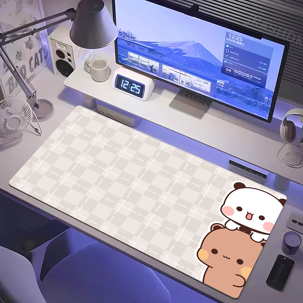 

Large Kawaii Deskmat Game Mousepad BuBu DuDu Kawaii Mouse Pad With Lockedge Desktop Mat Size For Game Keyboard Pad For Gamer