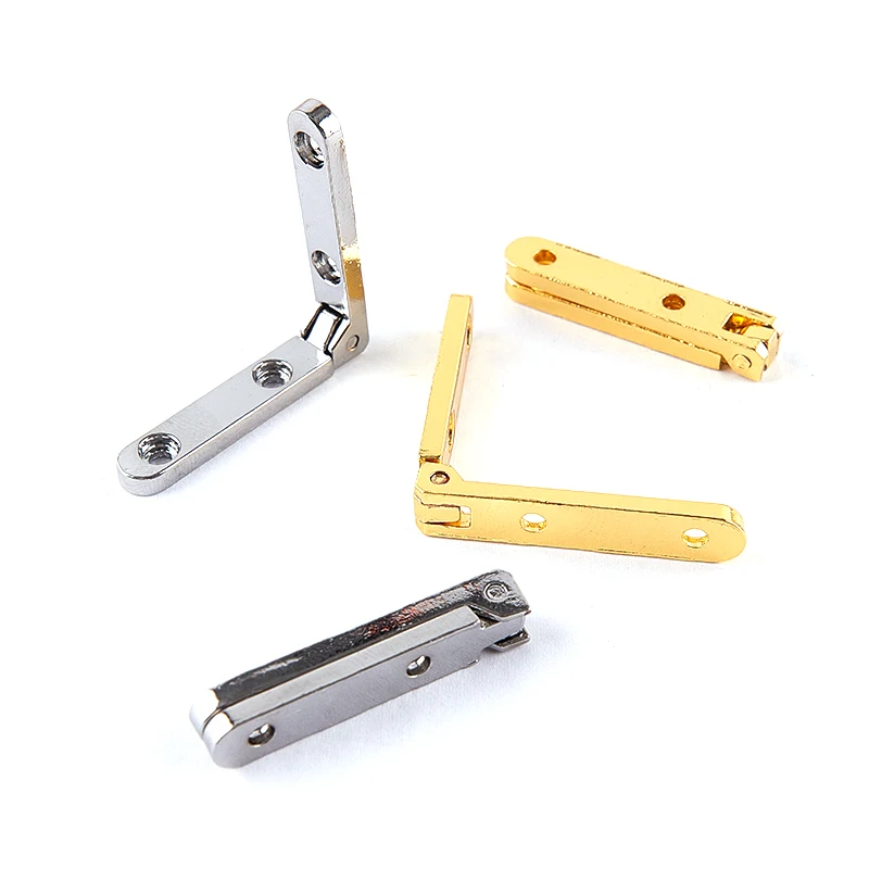 2 Pcs 90 Degree Metal Hinges For Wooden Box Jewellery Case Cabinet Table Furniture Accessories Hardware Hinge Gold/Silver/Bronze