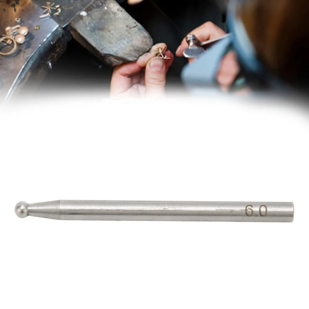 Durable Silver Dapping Punch Alloy Steel 6mm Doming Punch Metal Forming Punch Jewelry Making