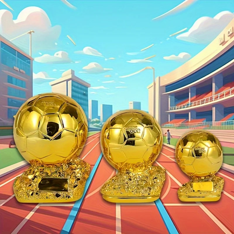 

1pc Golden Soccer Trophy Statue,Indoor/Outdoor,Perfect for Christmas,Thanksgiving,Father'S Day,Graduation Grandparents Day Gifts