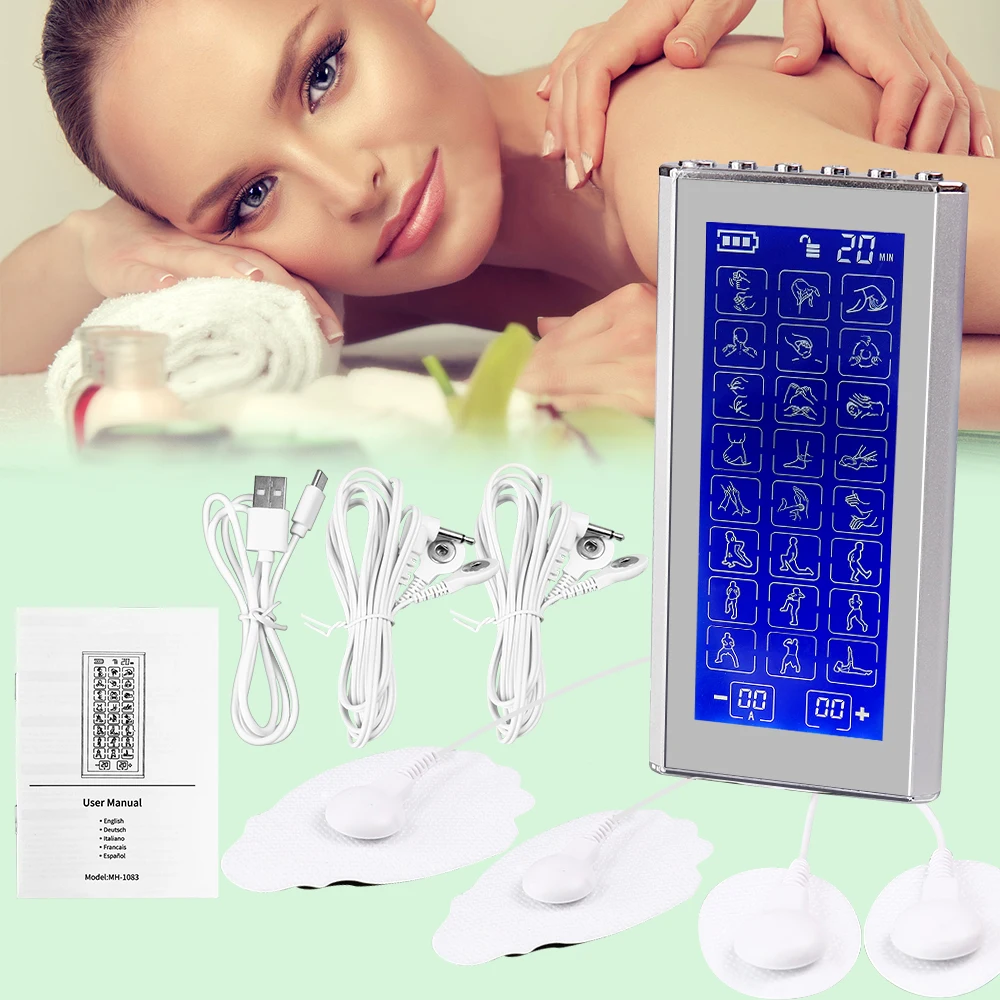 36 Modes EMS Muscle Stimulator Full Body Massager Dual Output TENS Pulse Massager For Neck Shoulder Back Fatigue Relax Relief