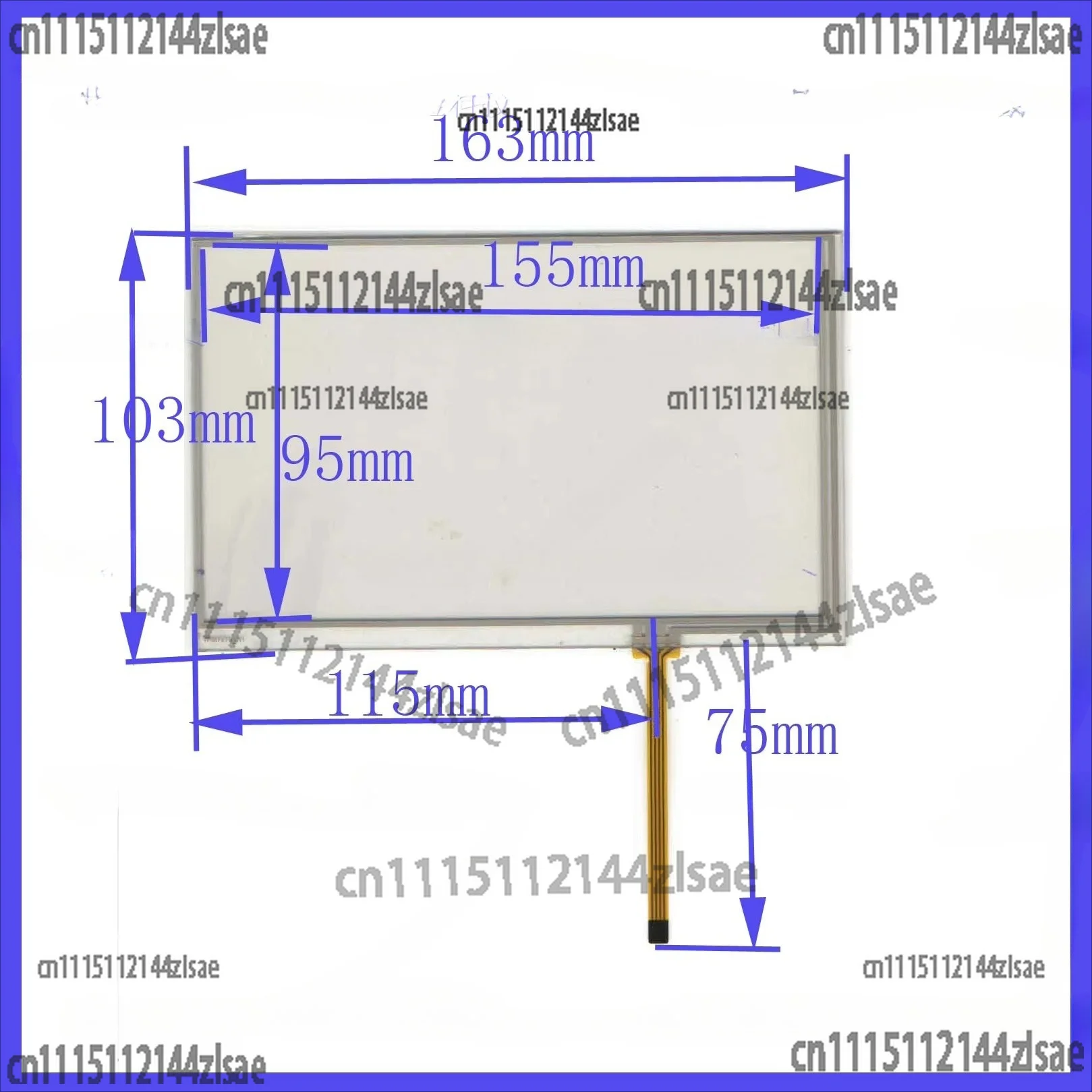 TPM7279 163*103  7Inch 163mm*103mm   Resistive TouchScreen Panel Digitizer  this is AT PQBE0931Acompatible