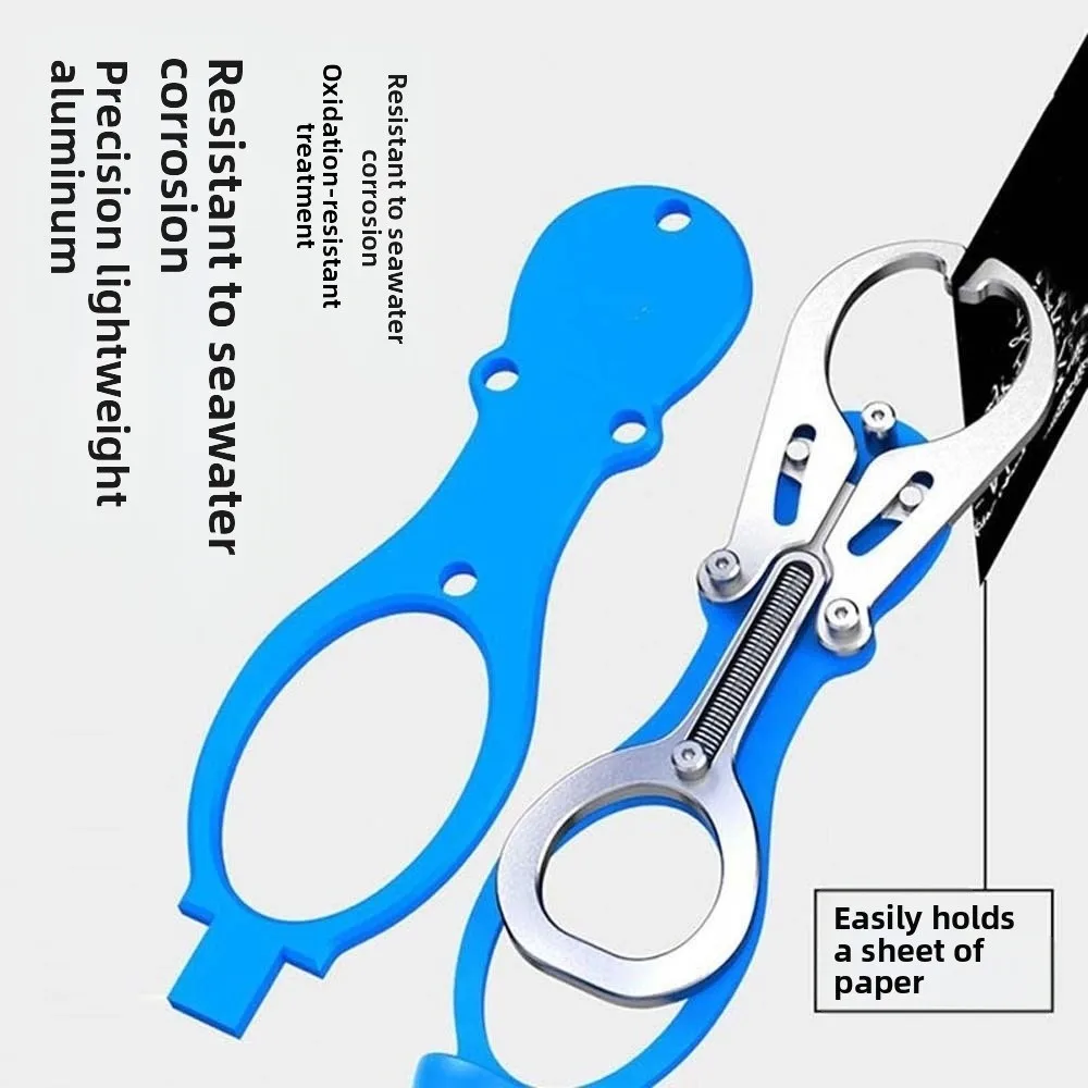 

Aluminum Alloy Fishing Lip Grip EVA Long Handle Fish Controller with Lanyard Load-bearing 18KG Fishing Beak Grip Recover Line