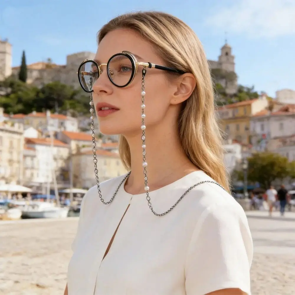 

Fashion Pearl Sunglass Chain Adjustable Anti Drop Glasses Chain Nonslip Hanging Cord Glasses Straps Eye Accessories