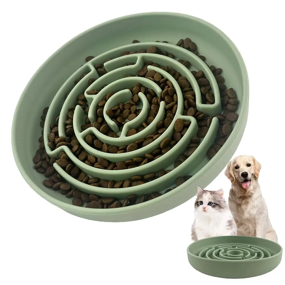 

Миска-головоломка для животных, 2 силиконовые чаши для медленного кормления собак и кошек с присосками, нескользящий коврик-головоломка для вылизывания для снятия скуки