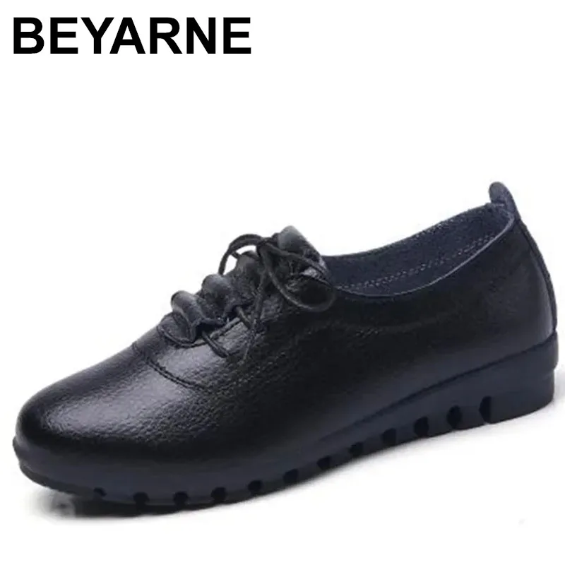 

2025 Women's Ballet Shoes Genuine Leather Shoes Slip On Ladies Shallow Loafers Casual Summer Loafer Women's Shoes